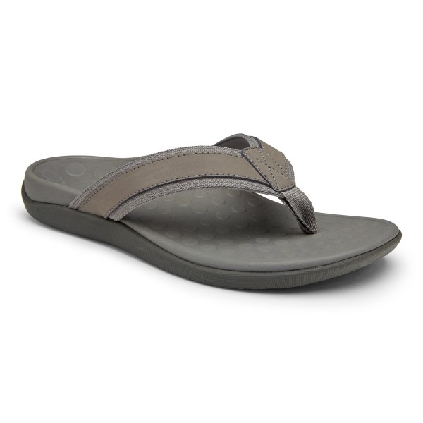 Vionic Sandals Ireland - Tide Toe Post Sandal Deep Grey - Mens Shoes Clearance | IDWER-1856